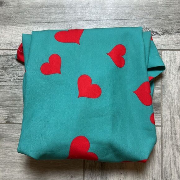 Gmess Womens Red Heart Print Bow Tie Sleeveless Mini Dress Size Medium - Picture 2 of 13